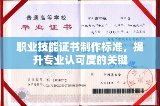东营职业技能证书制作标准，提升专业认可度的关键