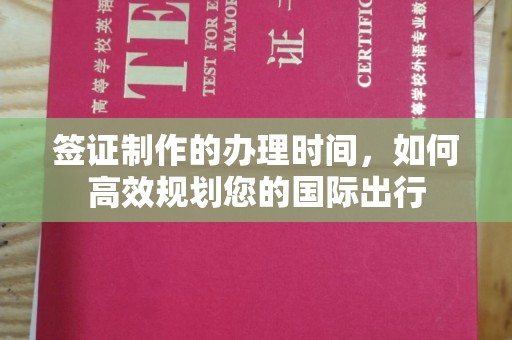 东营签证制作的办理时间，如何高效规划您的国际出行