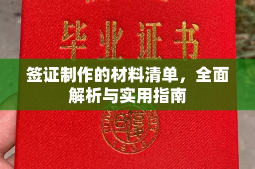 东营签证制作的材料清单，全面解析与实用指南