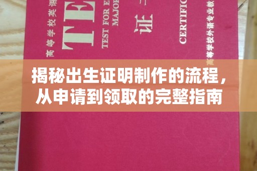 东营揭秘出生证明制作的流程，从申请到领取的完整指南